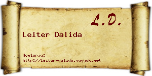 Leiter Dalida névjegykártya
